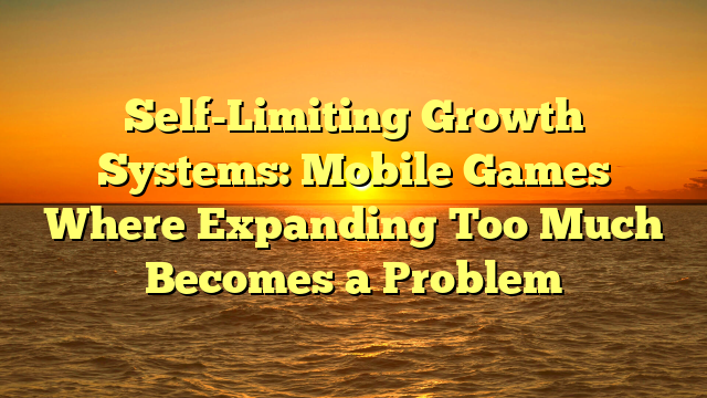 Self-Limiting Growth Systems: Mobile Games Where Expanding Too Much Becomes a Problem